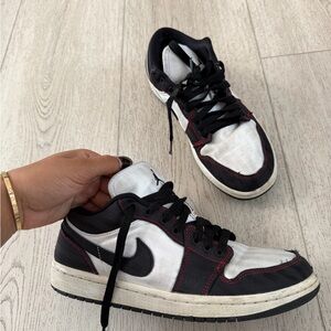 Jordan Black and White Low-Top Sneakers